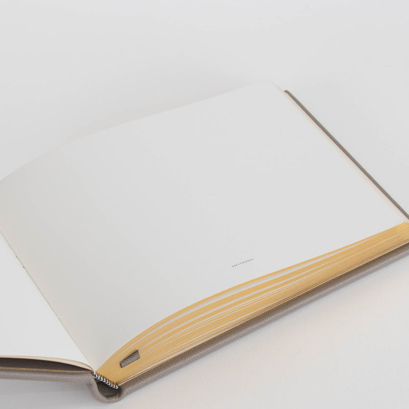 Smythson Dove Grey Leather Hardbound Guest Book