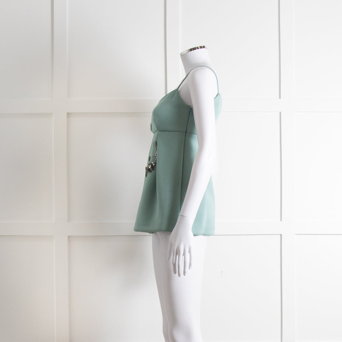 Prada Turquoise Camisole Top with Embellishments
