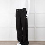 Rag & Bone Black Logan Mid Rise Wide Leg Jeans
