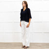 See By Chloe Navy Frilled Sheer Blouse