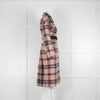 Isabel Marant Etoile Maroon and Tan Laurie Check Coat