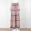 MABE Purple Block Print Maxi Skirt