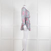 LoveShackFancy Blue and Pink Drop Waist Mini Dress