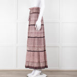 MABE Purple Block Print Maxi Skirt