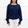 WYSE Navy Adele Shimmer Cardigan