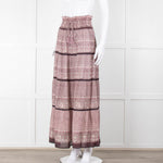 MABE Purple Block Print Maxi Skirt