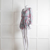 LoveShackFancy Blue and Pink Drop Waist Mini Dress