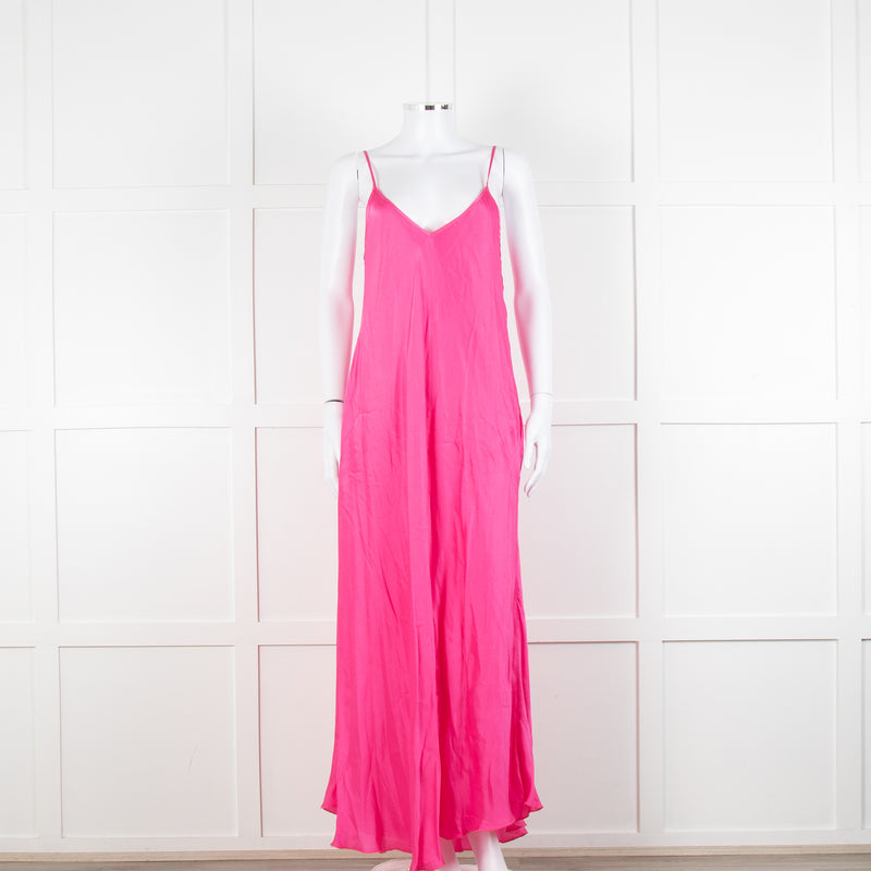 Essentiel Antwerp Neon Pink Slip Dress