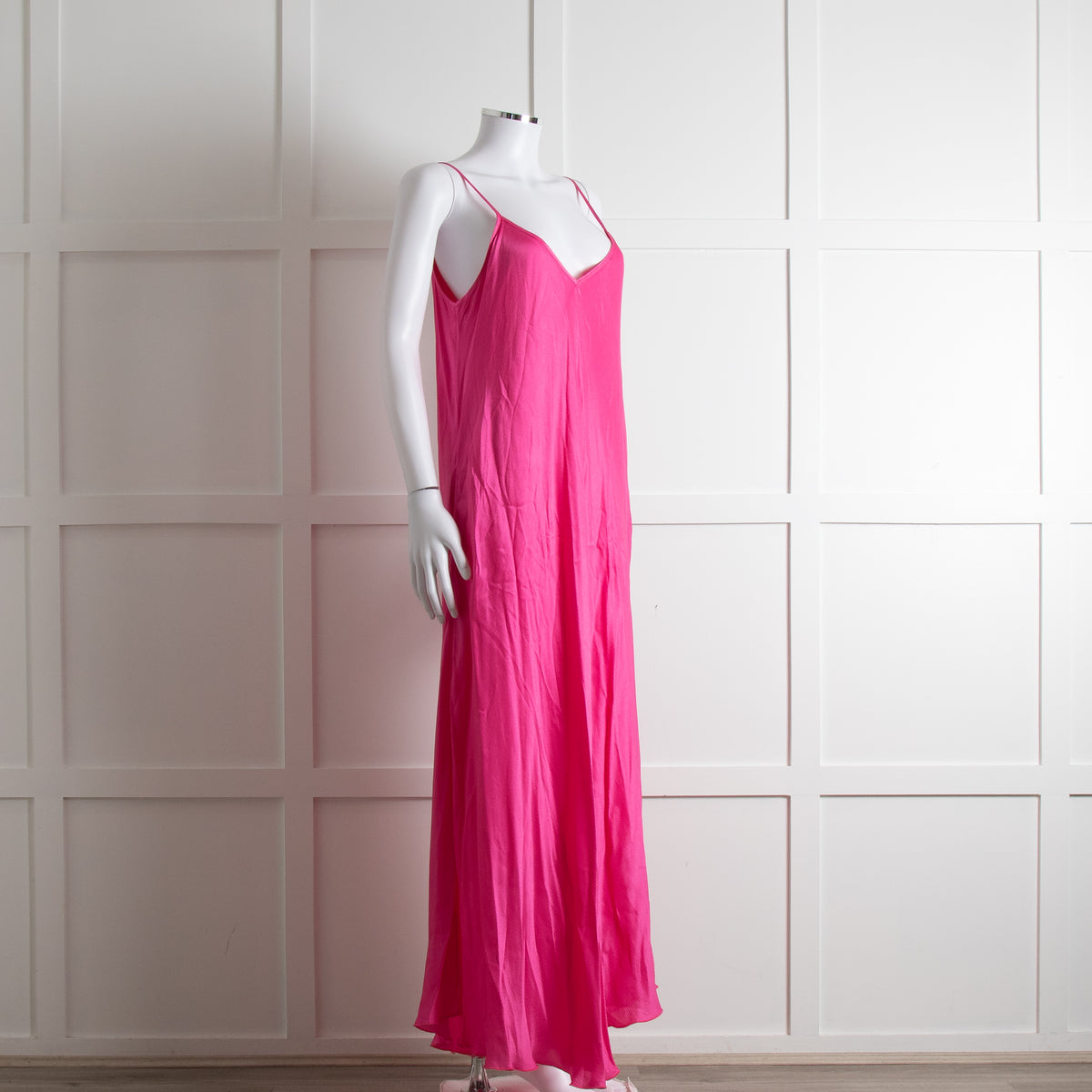 Essentiel Antwerp Neon Pink Slip Dress