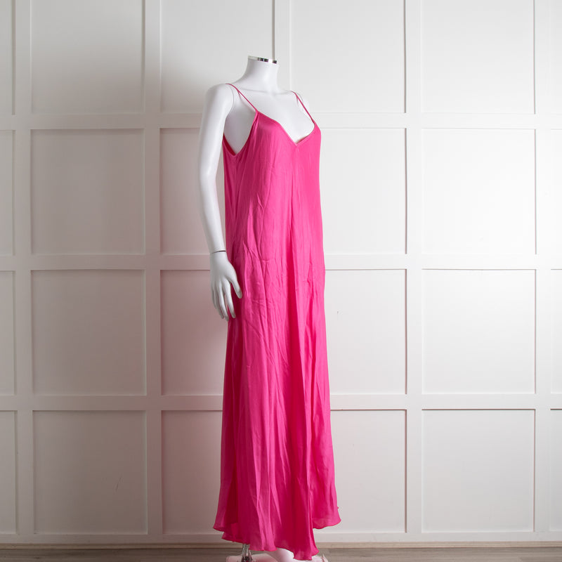 Essentiel Antwerp Neon Pink Slip Dress