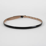 Christian Dior Black Skinny Belt With Silver Balls