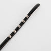 Christian Dior Black Skinny Belt With Silver Balls