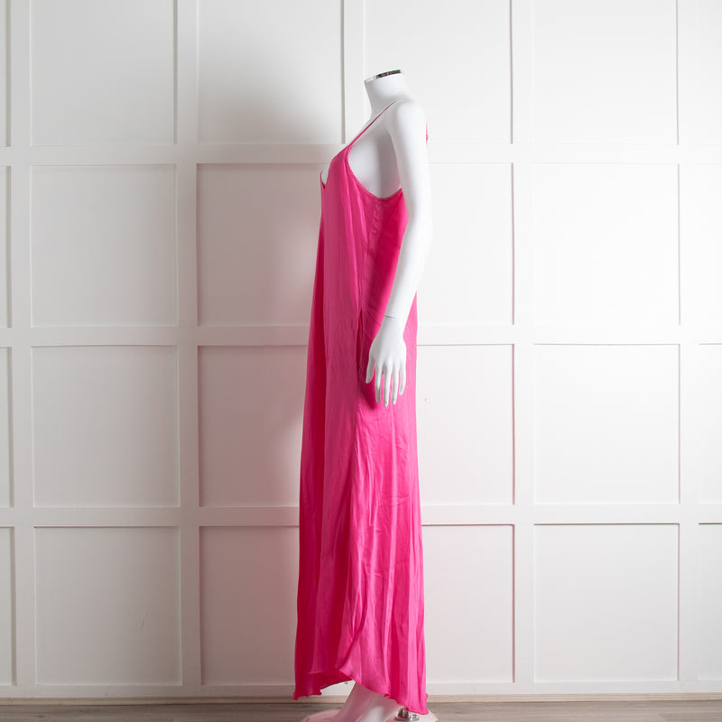 Essentiel Antwerp Neon Pink Slip Dress