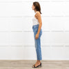 Mother Denim Washed Blue 'Lasso Sneak' Jeans