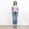 Victoria Beckham Grey Slash Neck Sweatshirt