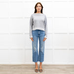 Victoria Beckham Grey Slash Neck Sweatshirt