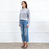 Victoria Beckham Grey Slash Neck Sweatshirt