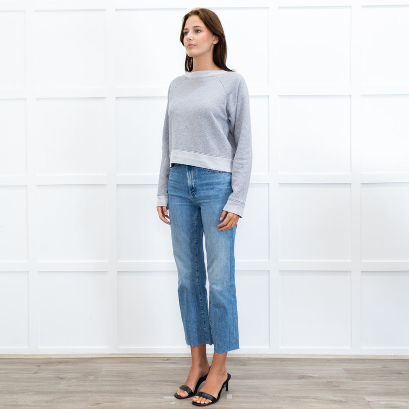Victoria Beckham Grey Slash Neck Sweatshirt