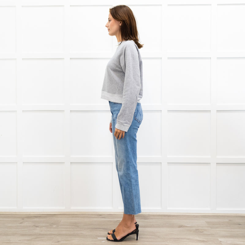 Victoria Beckham Grey Slash Neck Sweatshirt