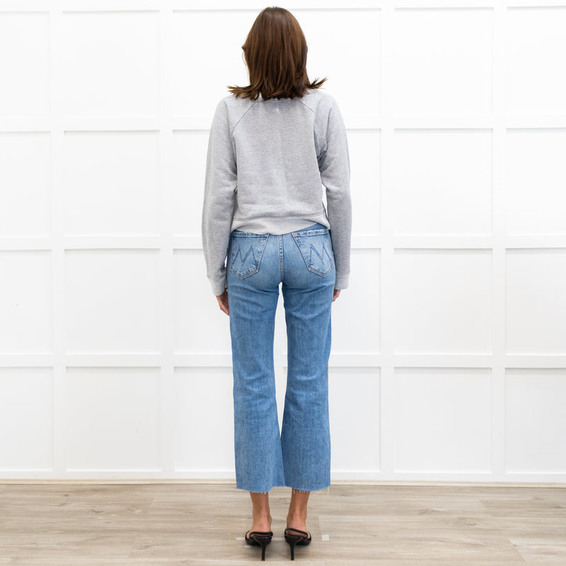Victoria Beckham Grey Slash Neck Sweatshirt