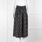 Bimba Y Lola Black Daisy Print Cotton Skirt