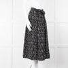 Bimba Y Lola Black Daisy Print Cotton Skirt