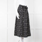 Bimba Y Lola Black Daisy Print Cotton Skirt