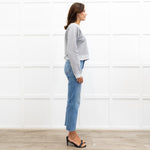 Victoria Beckham Grey Slash Neck Sweatshirt