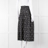 Bimba Y Lola Black Daisy Print Cotton Skirt