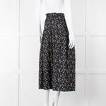 Bimba Y Lola Black Daisy Print Cotton Skirt