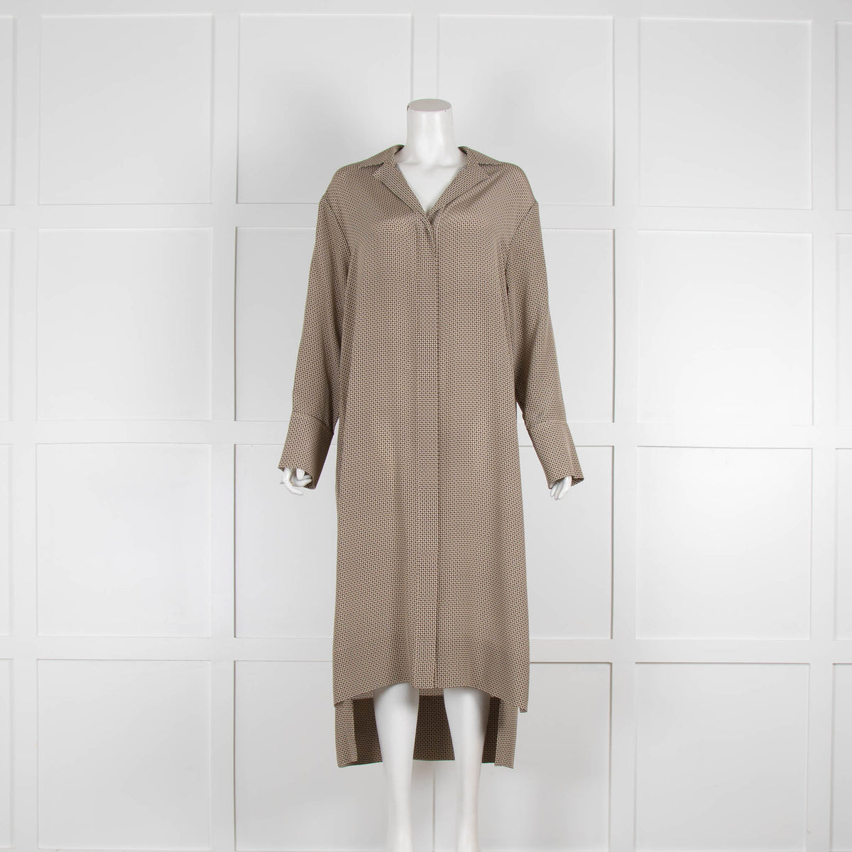 Joseph Patterned Silk Shirt Dress