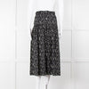 Bimba Y Lola Black Daisy Print Cotton Skirt