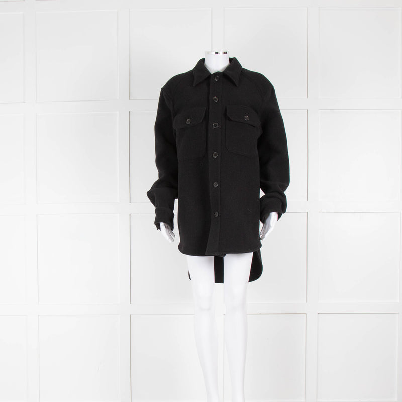 RAEY Black Wool Shacket