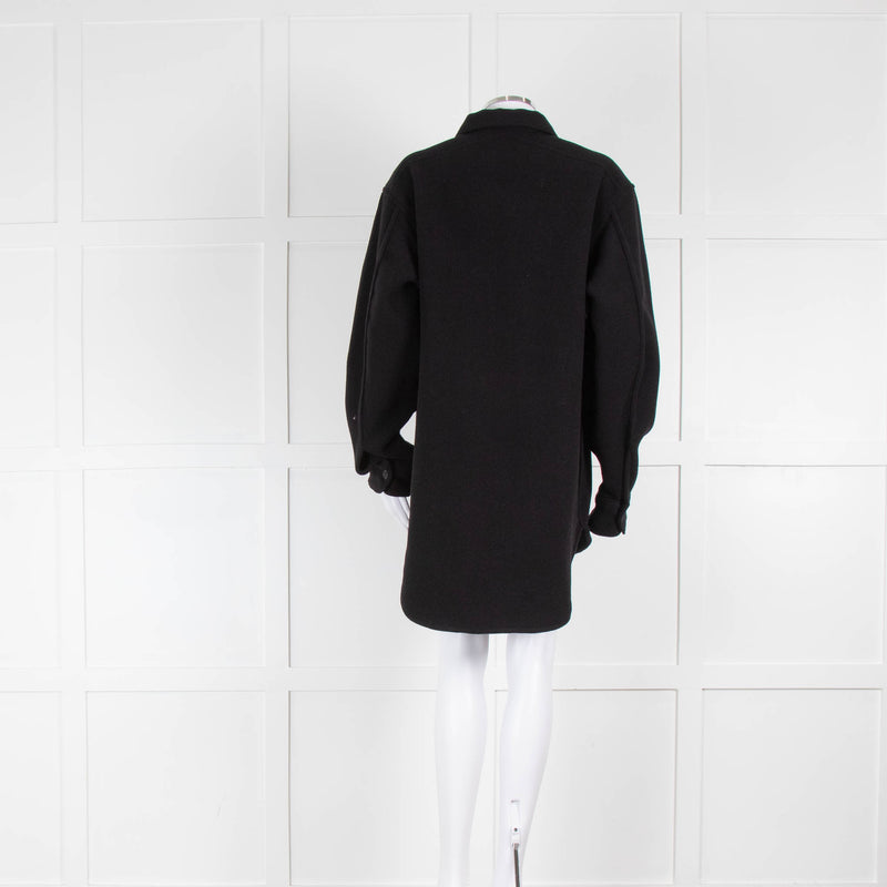 RAEY Black Wool Shacket