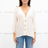 Ba&Sh Pale Peach Button Up Blouse