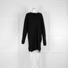 Rick Owens Black Boiled Cashmere Midi Dress
