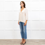 Ba&Sh Pale Peach Button Up Blouse