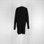 Rick Owens Black Boiled Cashmere Midi Dress
