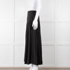 ME + EM Black Satin Plisse Skirt with Beaded Waist