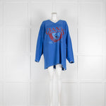 Erl Blue Oversized Giants Baseball Top