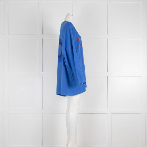 Erl Blue Oversized Giants Baseball Top