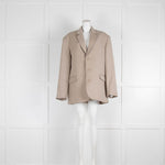 Frankie Shop Oatmeal Single Breasted Oversized Blazer