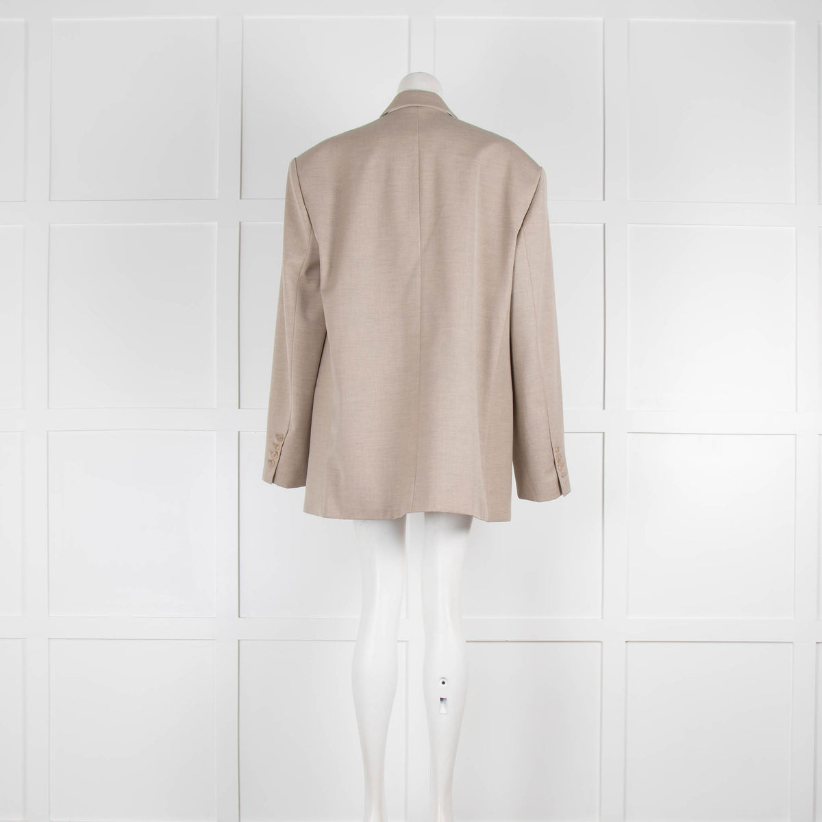 Frankie Shop Oatmeal Single Breasted Oversized Blazer