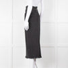 Nanushka Grey Denim Belted Midi Skirt