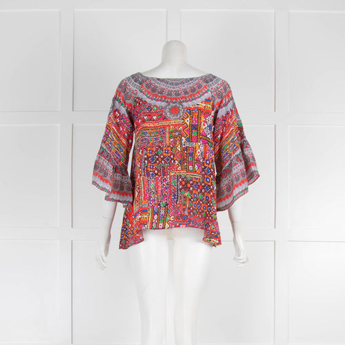Inoa Sequin Patterned Frill Sleeve Blouse