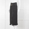 Nanushka Grey Denim Belted Midi Skirt