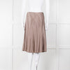 Amina Rubinacci Brown Silk Skirt With Elasticated Waist