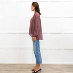 Second Female Blush Black Long Sleeve Blouse