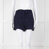 Cecilie Copenhagen Navy and Black Tie Front Shorts