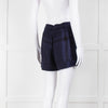 Cecilie Copenhagen Navy and Black Tie Front Shorts